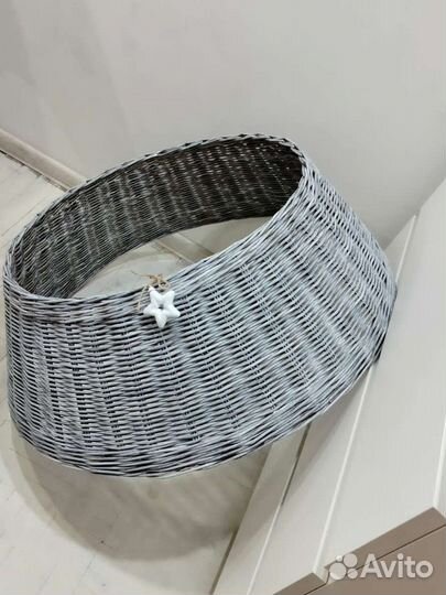 Плетеное кашпо для ёлки