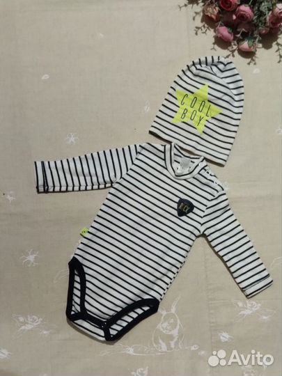 Бодик + шапочка р.68