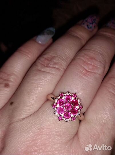 Позолоченное кольцо новое