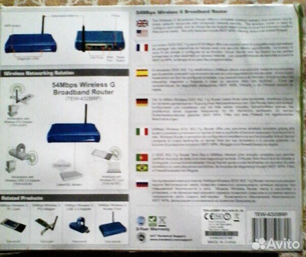 Роутер 54 Mbps Wireless G Broadband Router