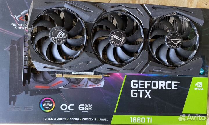 Видеокарта GTX 1660 TI 6gb