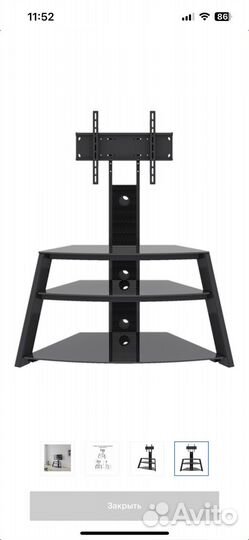 Стеклянная тумба под телевизор