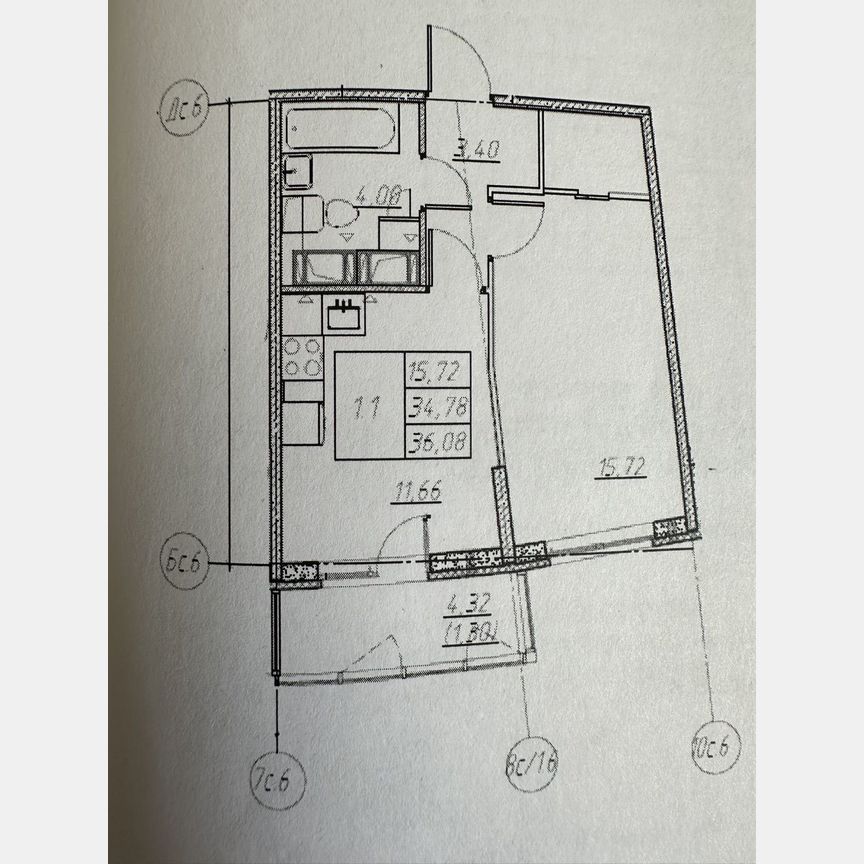 1-к. квартира, 36,1 м², 19/23 эт.