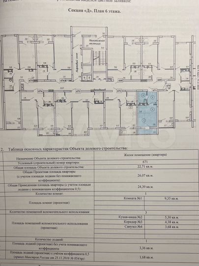 Квартира-студия, 26,1 м², 6/24 эт.