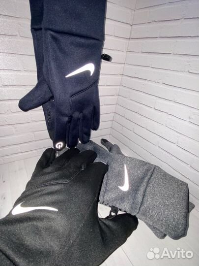 Перчатки зимние прорезиненные рефлектив Nike Drill