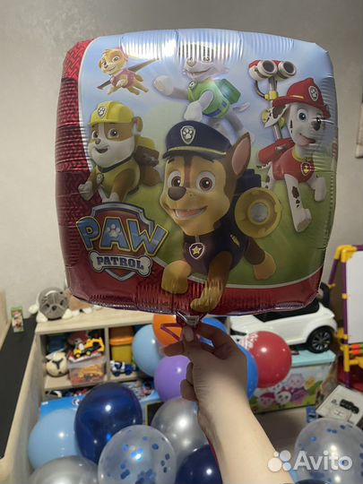 Воздушный шар щенячий патруль с гелием