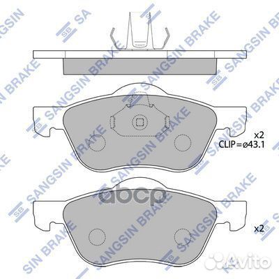 Колодки торм.дисковые Hi-Q sp4182 Sangsin brake