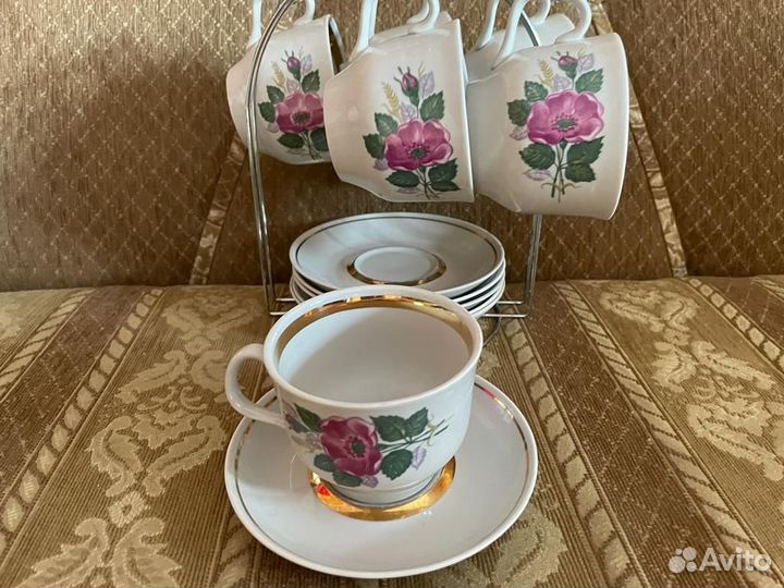 Чайный сервиз фарфор СССР Винтаж