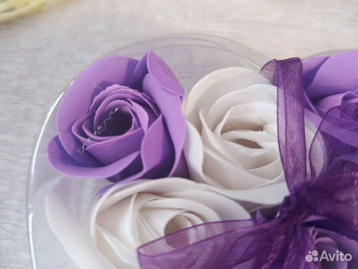 Мыльные розы в коробке 9 штук