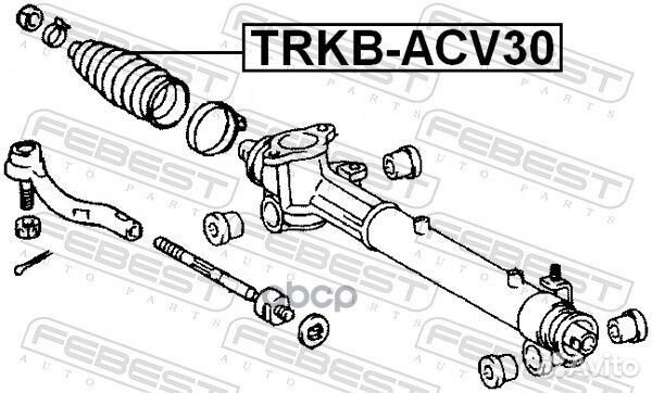 Пыльник рулевой рейки лев toyota camry (JPP)