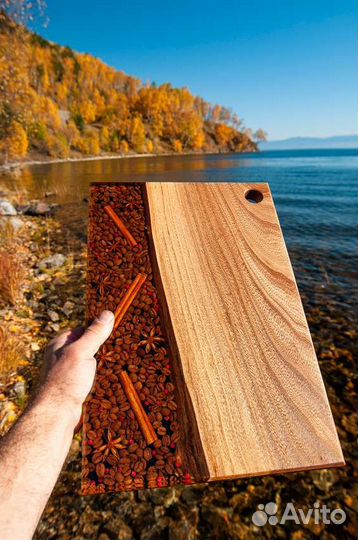 Доска разделочная карагач и смола