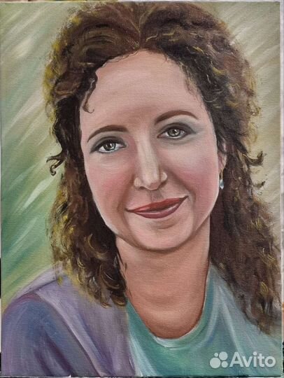 Портрет маслом по фото картина на заказ