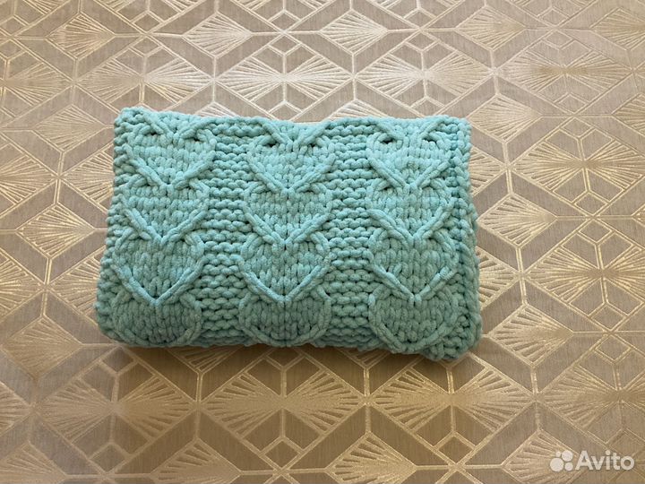 Плед детский вязаный плюшевый