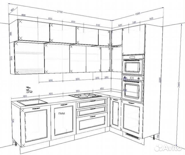 Кухни по индивидуальному заказу