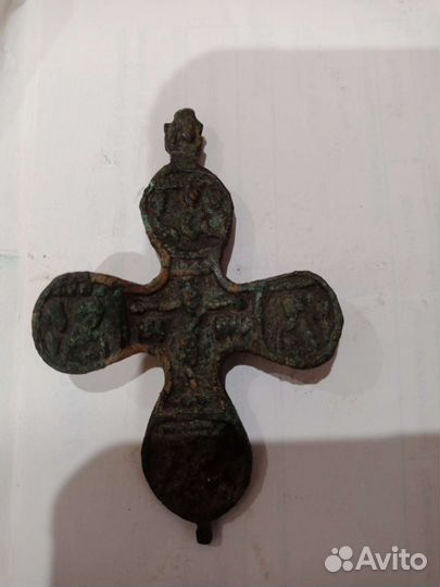 Крест старинный древний большой.Энколпион