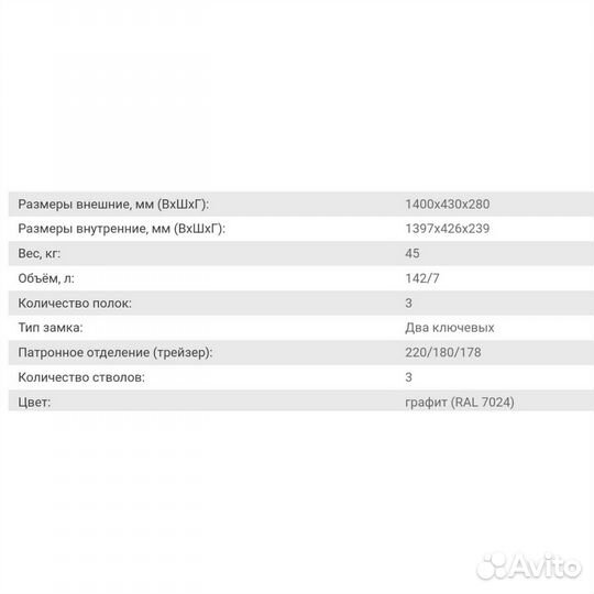 Оружейный сейф Беркут 144