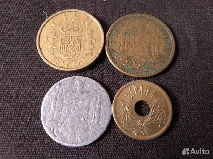 Испания, 4 монеты 1940-1994