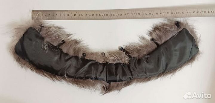 Меховой воротник чернобурка