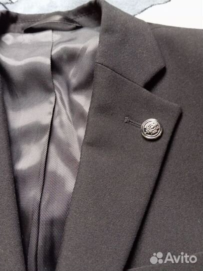 Пиджак школьный для мальчика 134 чёрный