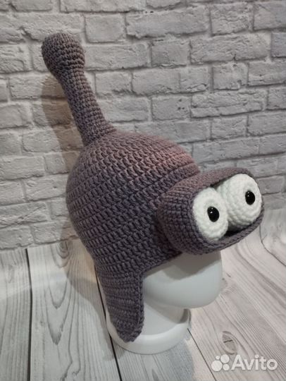 Шапка робот Бендер (тёмный)