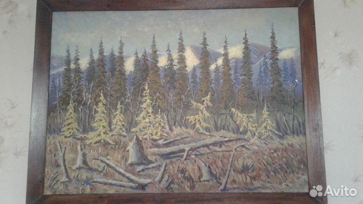 Картина Горы Хараелаха (Норильск) 1968 год