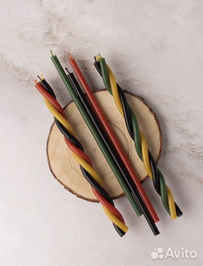 Свечи восковые цветные