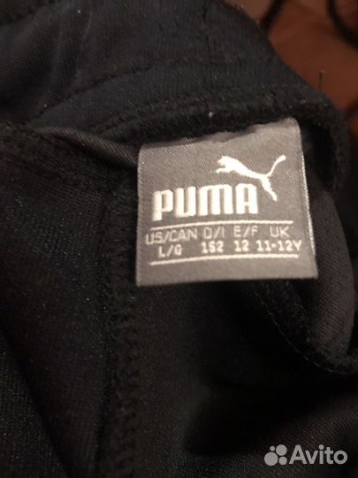 Штаны для спорта рост 152 черные puma карманы