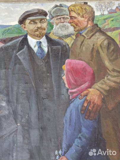 Картина В. А. Леонтовича «Ленин среди крестьян»