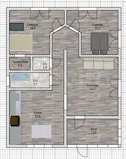 Дом 113,3 м² на участке 7,5 сот.