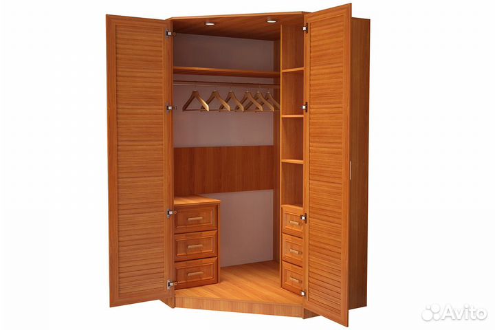 Шкаф угловой двустворчатый 