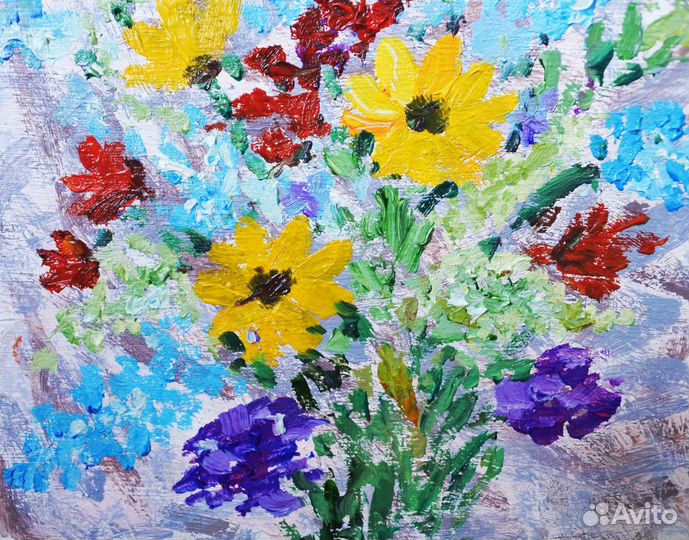 Картина маслом Яркий букет