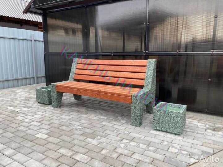 Скамейка парковая со спинкой