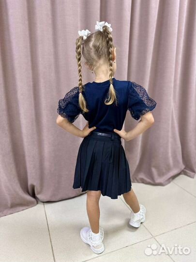 Синяя блузка (для школы)