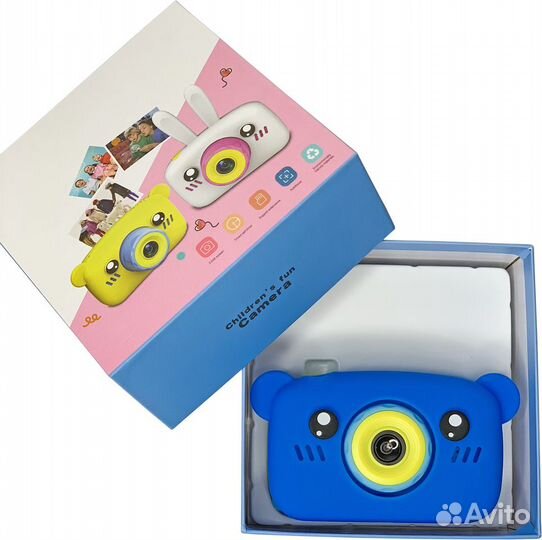 Детский фотоаппарат с силиконовым чехлом (Мишка)