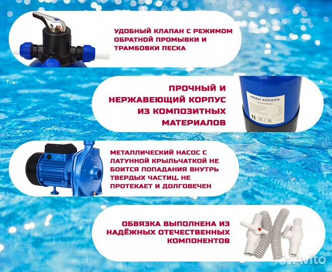 Песочный фильтр для бассейна от производителя