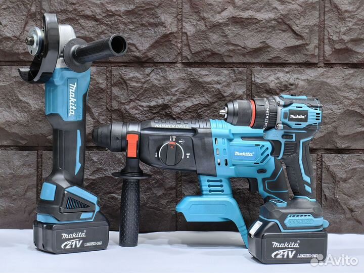 Набор Makita ушм + гайковерт+перфоратор