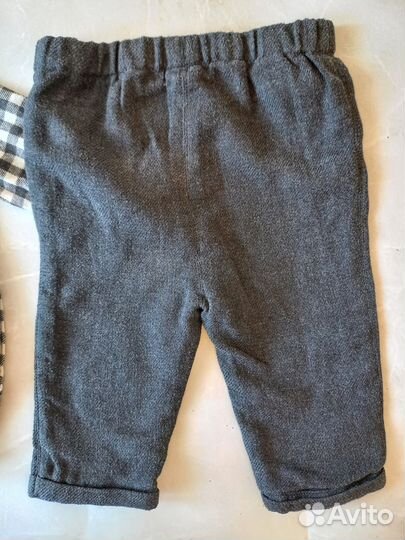 Рубашка и брюки на мальчика 62 68 серые