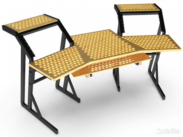 Акустический стол перфорированный с полками