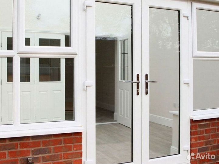 Пластиковые двери с монтажом. Входная группа