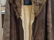 Кожаная куртка мужская коричневая зимняя