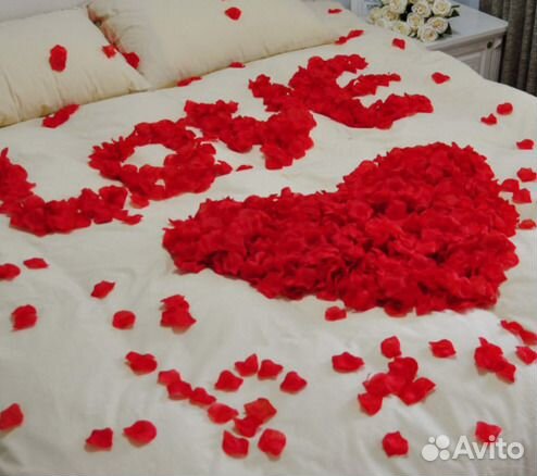 Лепестки роз из шелковой ткани, 70 штук