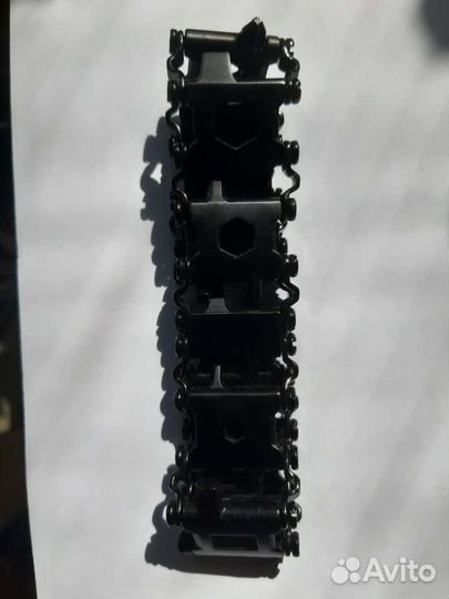 Браслет Multitool черный нержавеющая сталь