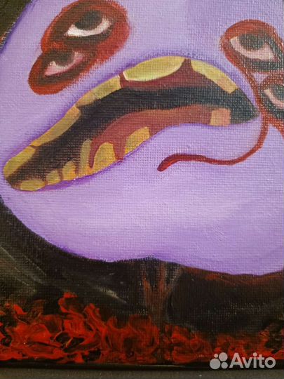 Хорор картина на холсте акрил 