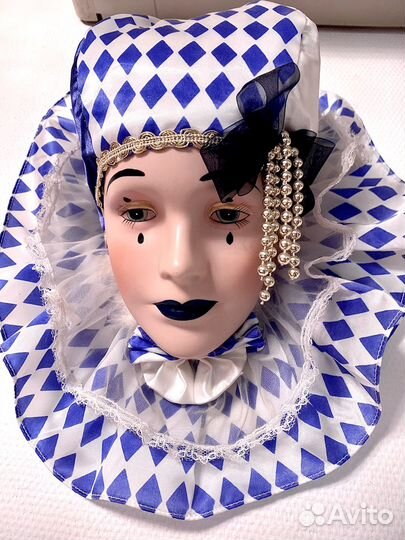 Панно Театральная маска фарфор винтаж