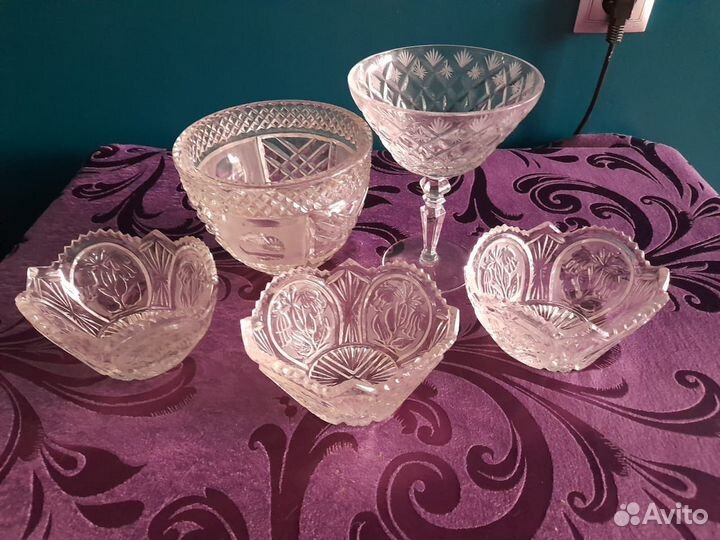 Ваза хрустальная