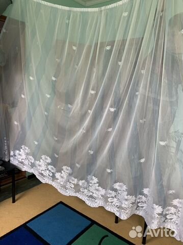 Тюль 2шт(ш-3м,д-2,1), (ш-2,85,д-1,90)