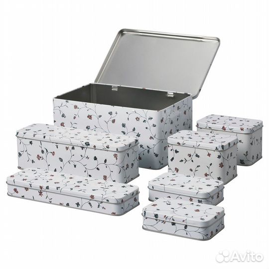 Жестяные баночки IKEA флатэн