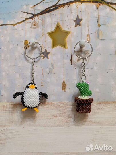 Брелоки Амигуруми из бисера 1 шт