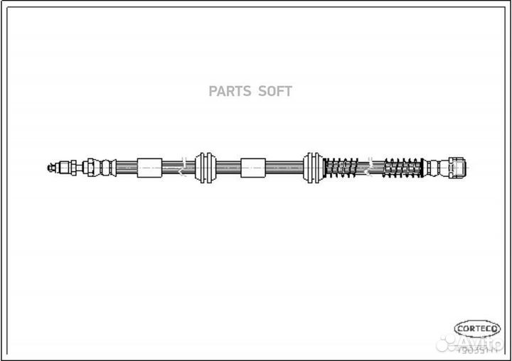 Corteco 19035111 Шланг тормозной VW touareg 02- пе