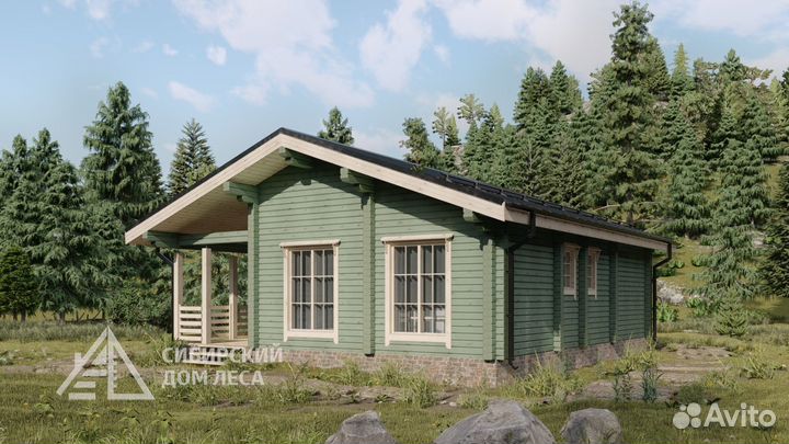Дом 8х9,6 из профилированного бруса
